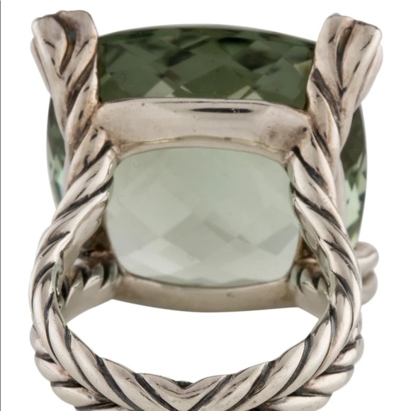 David Yurman Cushion Point Prasiolite Ring - Picture 8 of 16